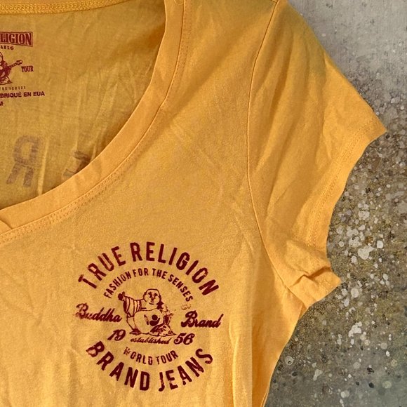🇺🇸 True Religion Velvet Buddha Logo T-Shirt (NWOT) - Picture 3 of 12